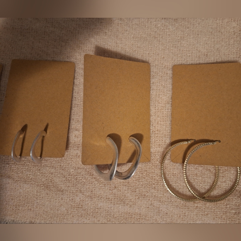 Silver Hoop Earring Set - Must Be Bundled